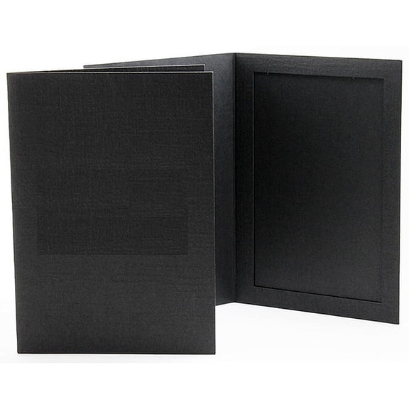 (25 pack) Cardboard Photomount Folder Single 8x10 TRIM Black w plain border  sold in 25s  - 8x10