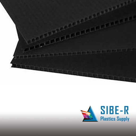 25 pack- Corrugated Plastic 24x36 4mm Black