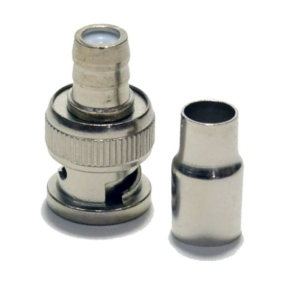 25 pack Crimp on BNC Male Connector Adapter for RG59 Coax Coaxial CCTV camera
