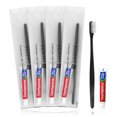 thumbnail image 1 of 25 pack Disposable Toothbrush with Toothpaste Set,Black Toothbrush with 10g Toothpaste Individually Wrapped Travel Toothbrush Kit in Bulk Toiletries for Adults,Hotel,Homeless,Nursing Home,Charity, 1 of 7