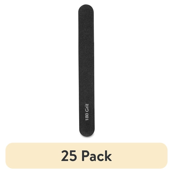 (25 pack) Equate 100/180-Grit Salon-Style Files, Black, 2 Count
