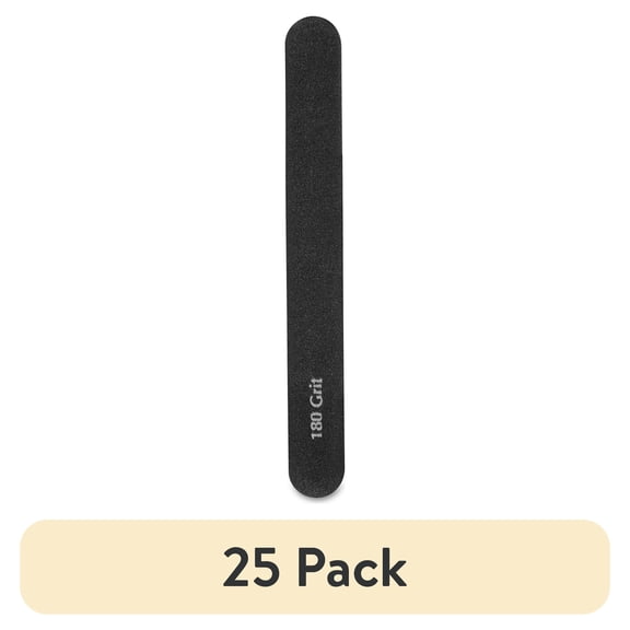 (25 pack) Equate 100/180-Grit Salon-Style Files, Black, 2 Count