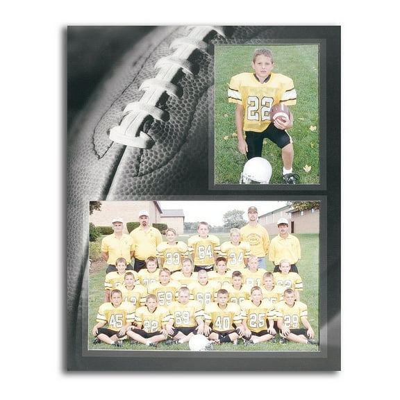 (25 pack) Football Player Team 7x5 3one-half inchx5 MEMORY MATES cardstock double photo frame sold in 25 s - 5x7