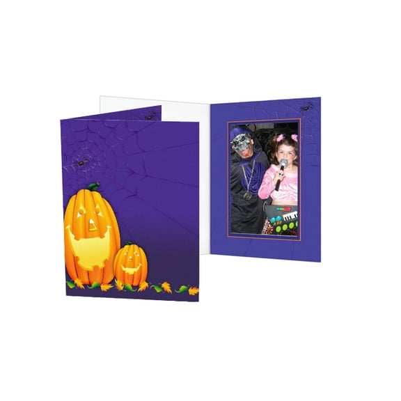 Halloween Pumpkins Photo Folders For 4x6 (25 Pack) - Vertical