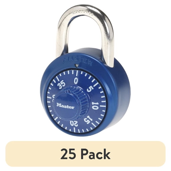 (25 pack) Master Lock School Locker 3-Digit Combination Padlock, Color Variety
