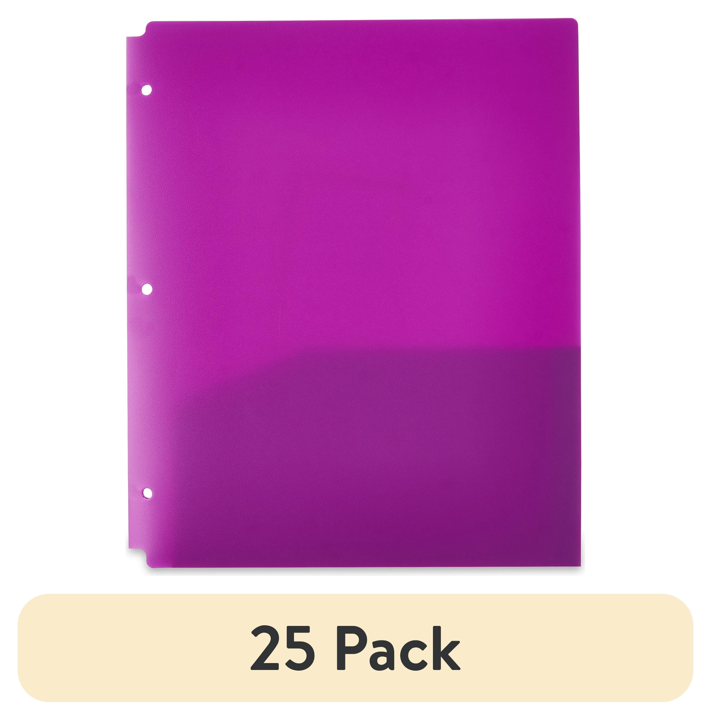 (25 pack) Pen+Gear 2-Pocket Poly Folders, Purple, 9.4" x 11.4", 50 Pack
