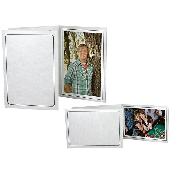 (25 pack) Printed MARBLE Cardstock Photo Folder Single 5x7 Vertical Frame sold in 25s - 5x7