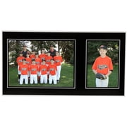 25 pack Team Player 7x5 3one-half inchx5 MEMORY MATES Black cardstock double frame w white border sold in 25 s - 5x7