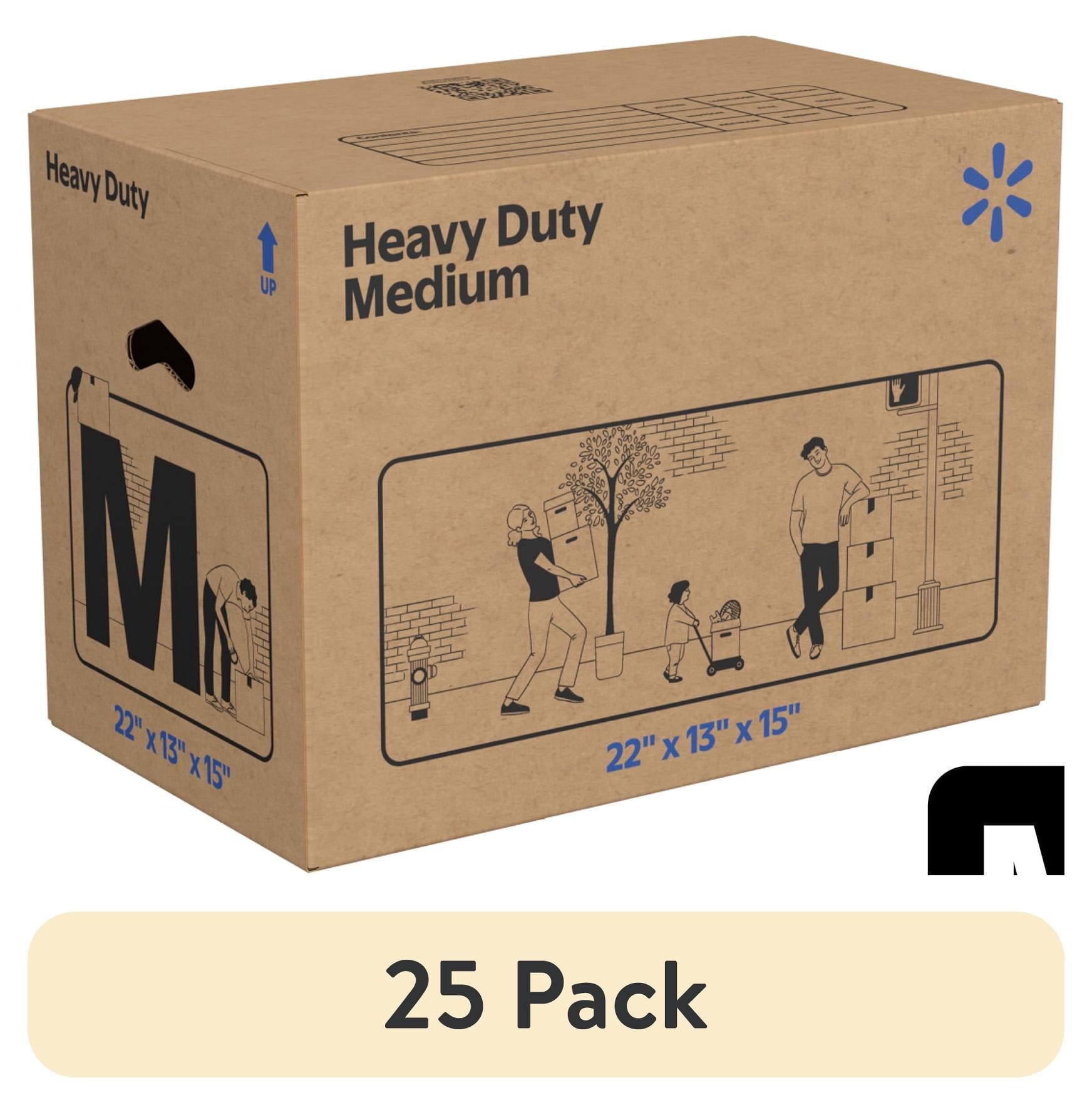 Heavy Box To Move (25 pack) Walmart Medium Heavy Duty Moving Box, Kraft, 22