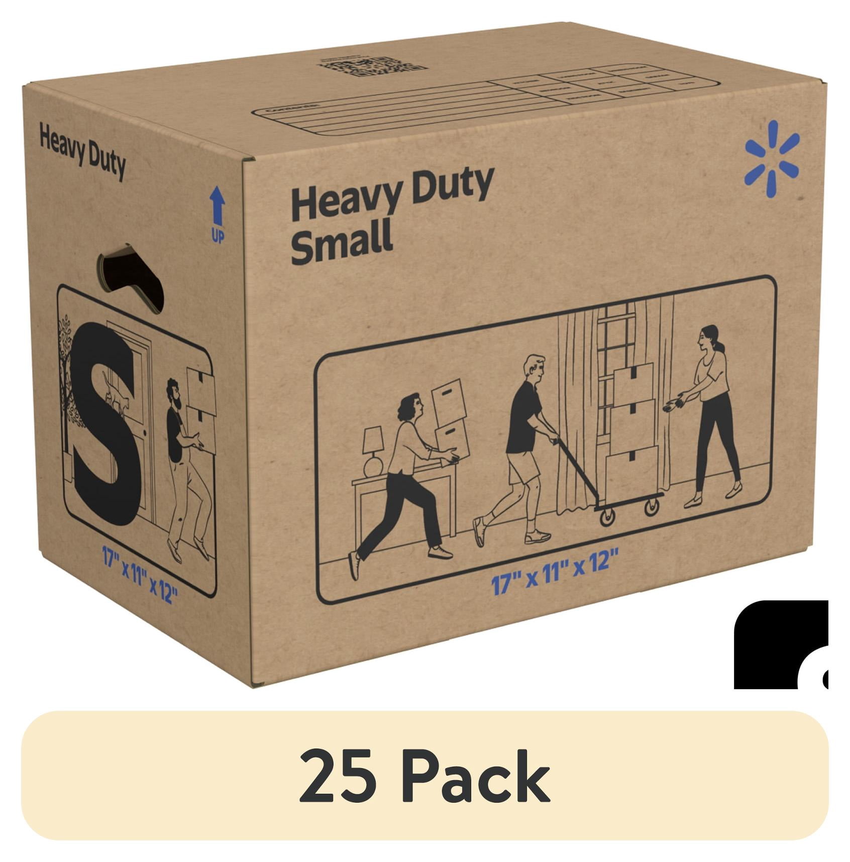 Heavy Box To Move (25 pack) Walmart Small Heavy Duty Moving Box, Kraft, 17