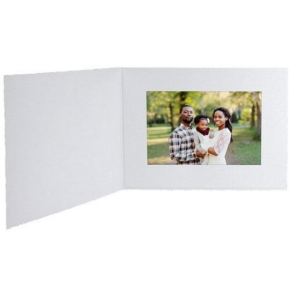 (25 pack) White Cardboard Photomount Folder Frame w plain border sold in 25s - 4x5