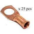 thumbnail image 1 of 25 pcs 8 Gauge x 3/8" Pure Copper Cable Lugs, 1 of 4