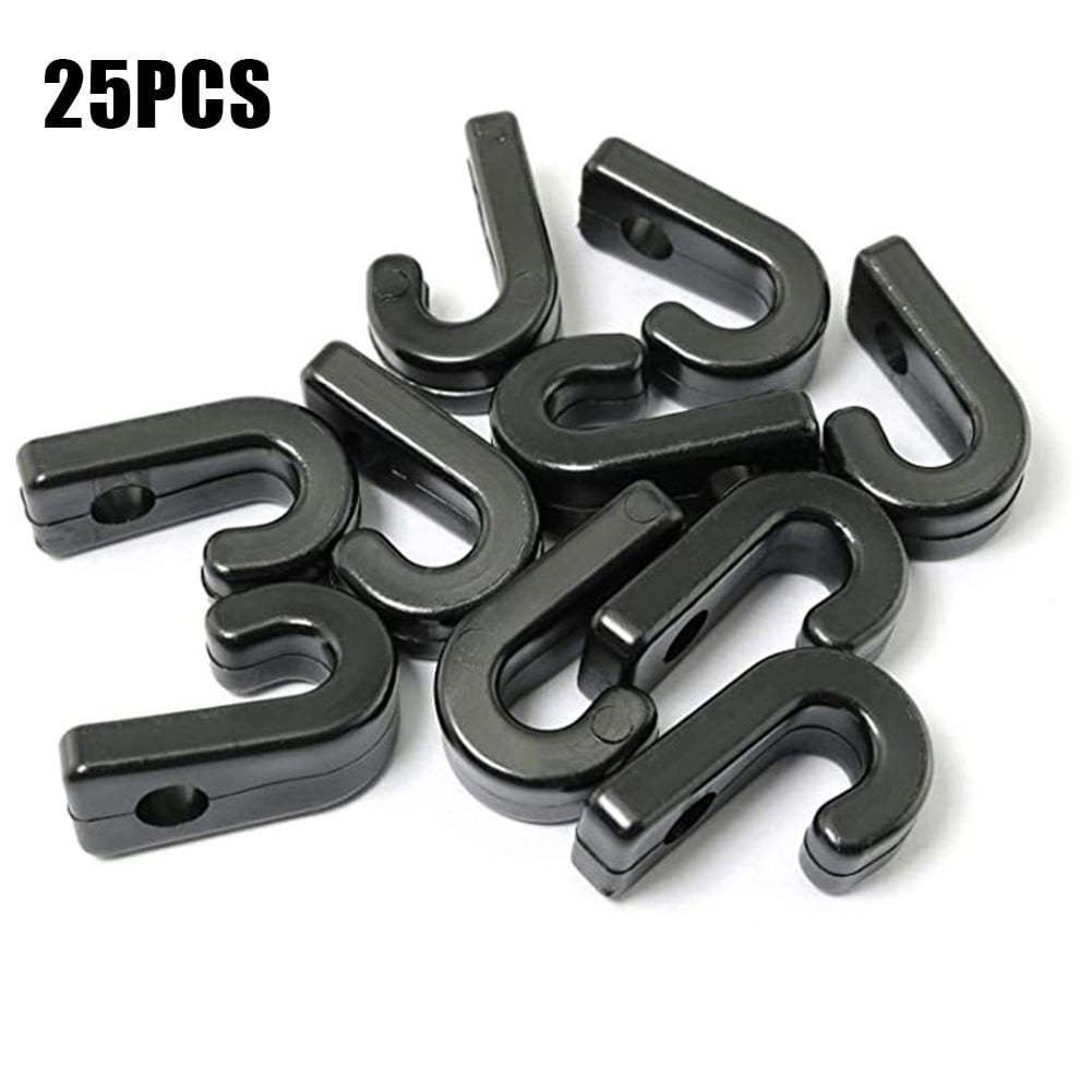25 Pcs Kayak Nylon Lashing Hook Bungee Hook J Hooks for Kayaks Canoes