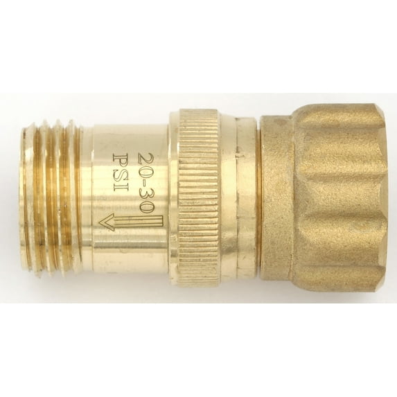 25 psi Pressure Reducer Regulator for Drip Irrigation System, 3/4 inch Hose Thread, 150 psi Max Inlet Pressure, Lead-free Brass