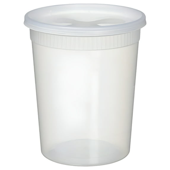 25 sets 32oz plastic soup/Food container with lids