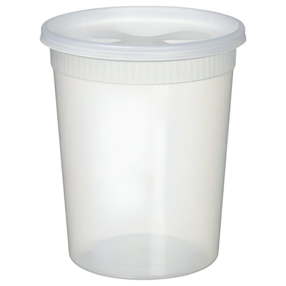25 sets 32oz plastic soup/Food container with lids