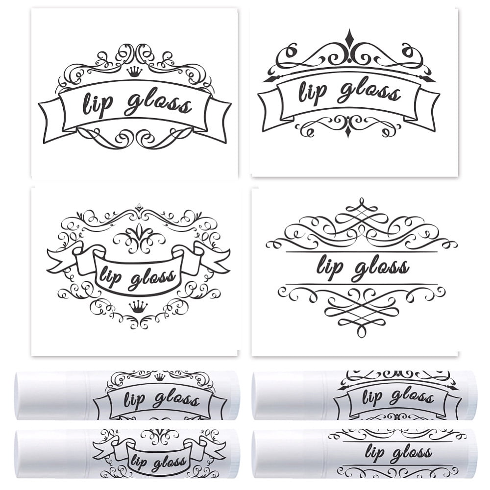 Lips Sticker Word 25 sheet 100pcs Self-Adhesive Lip Balm Tag Stickers 1.7x2.1 inch ...
