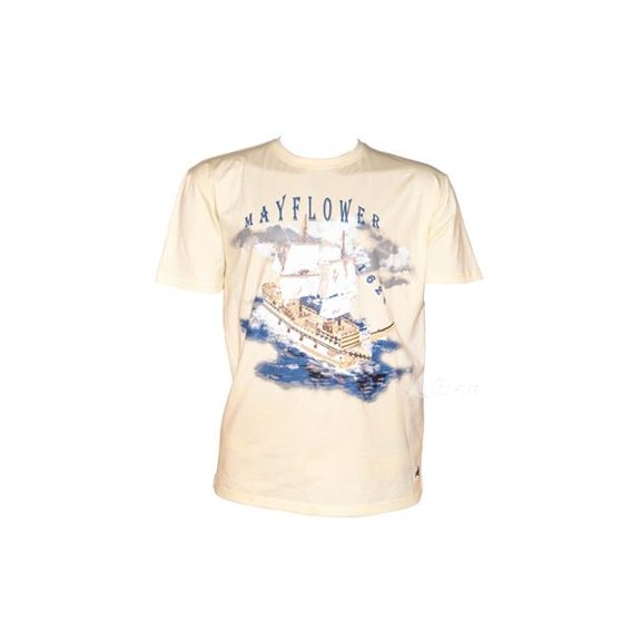 25 x 0.25 x 30.5 in. Men Mayflower Graphic T-Shirt by Alison Nautical