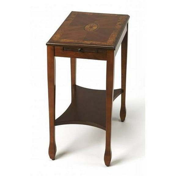 25 x 12 x 18 in. Medium Brown Manufactured Wood Rectangular End Table with Shelf