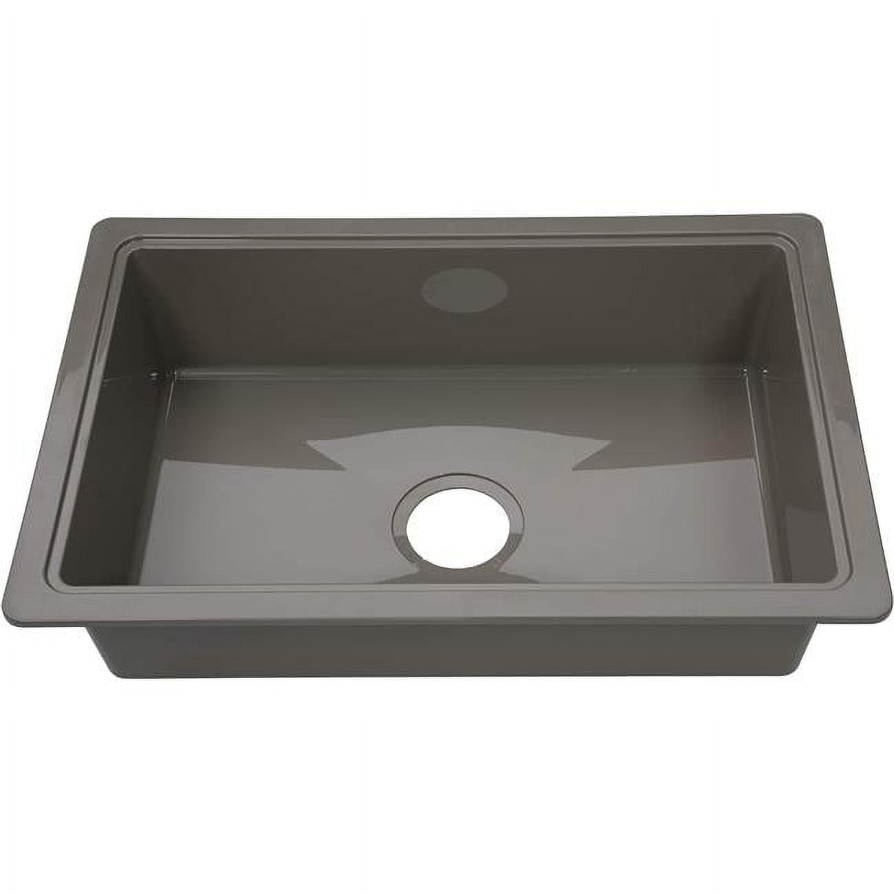 25" x 17" Silver Stainless Steel Single Bowl RV Sink