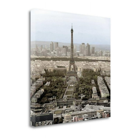 25" x 25" Tour Eiffel - 14 By Alan Blaustein- Print on Canvas Fabric Multi-Color