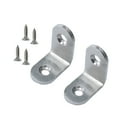thumbnail image 1 of 25 x 25mm Angle Bracket Stainless Steel L Shaped Angle Brackets Corner Braces Support with Screws, 2pcs, 1 of 7