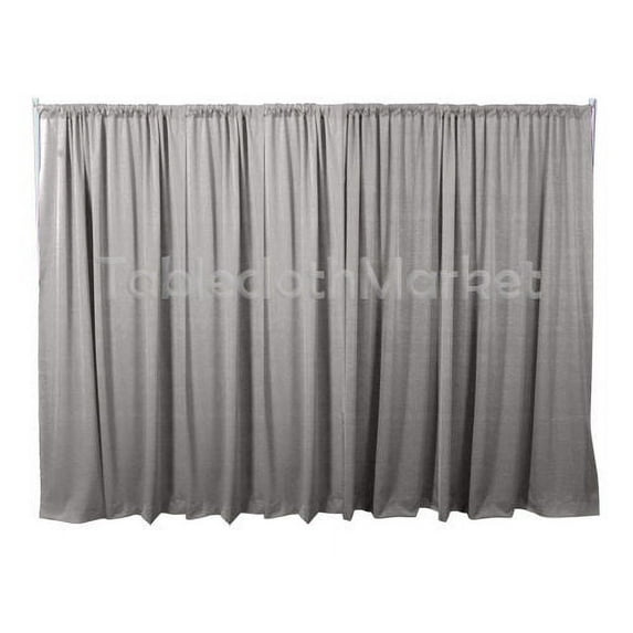 25 x 5 ft Backdrop Background FOR PIPE AND DRAPE DISPLAYS Polyester 24 COLORS", (Color: Grey)