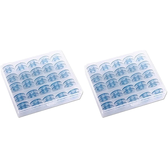 25 x Blue Bobbins for Pfaff Sewing Machines in Practical Box, Bobbins for Pfaff