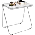 25''x20''x27'' Clear Foldable Side Table, Modern Acrylic End Table with ...