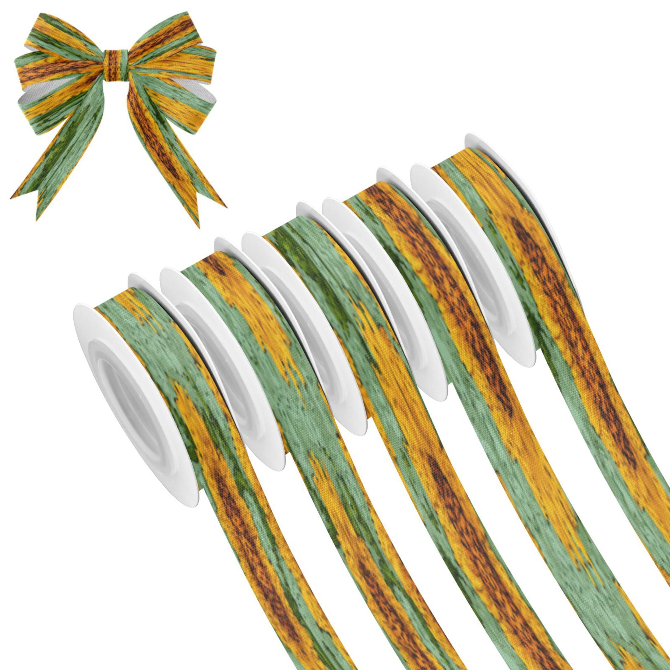 25-yard Christmas-Print Ribbon 5-Roll Pack Gift Wrapping/Holiday ...