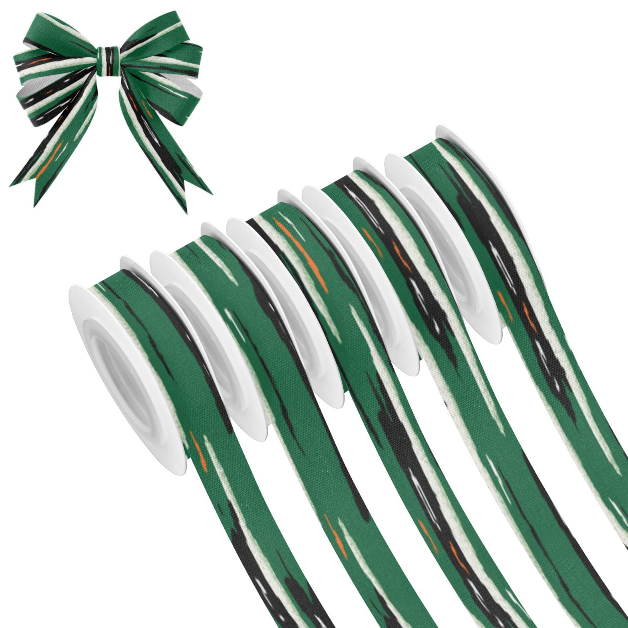 25-yard Christmas-Print Ribbon 5-Roll Pack Gift Wrapping/Holiday ...