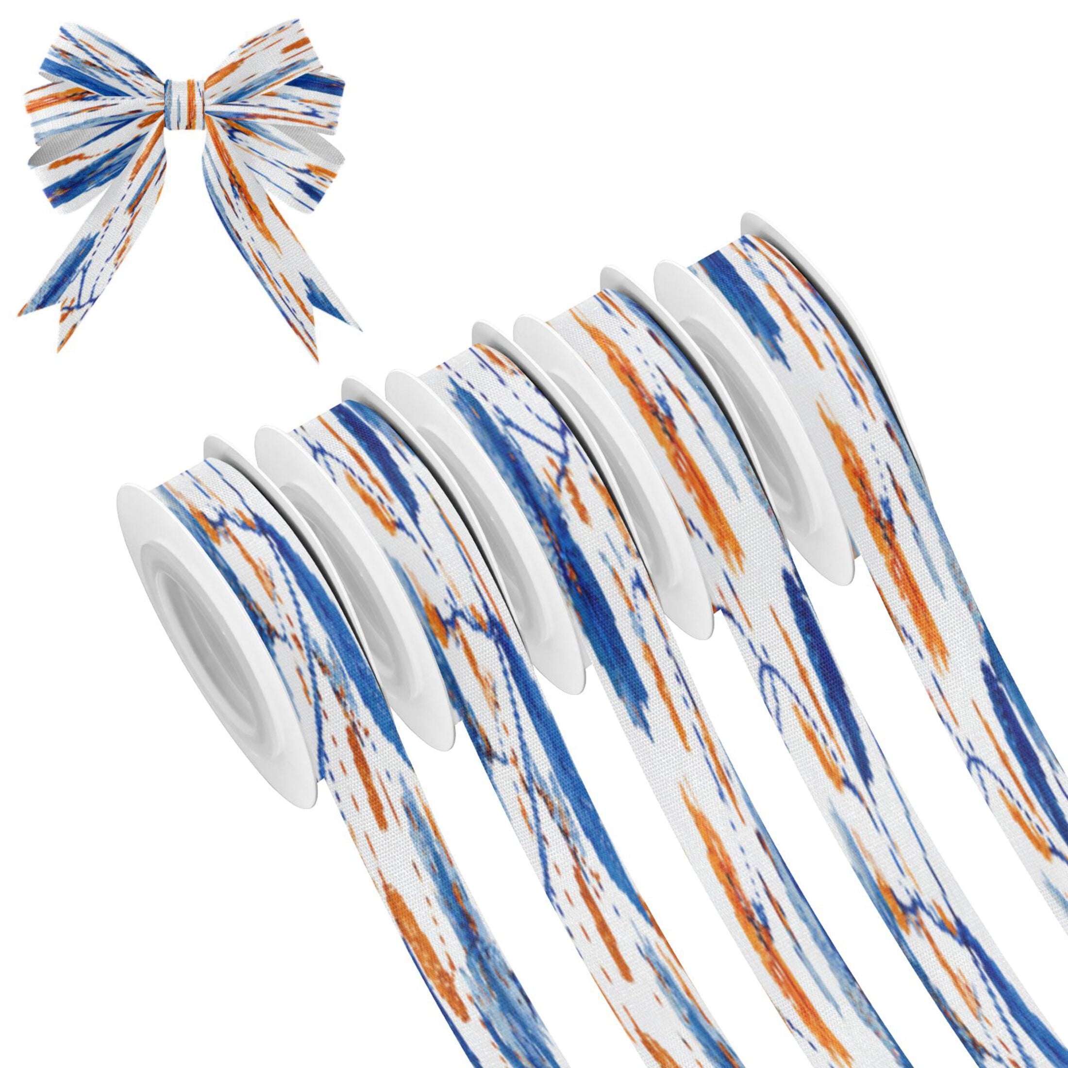 25-yard Christmas-Print Ribbon 5-Roll Pack Gift Wrapping/Holiday ...