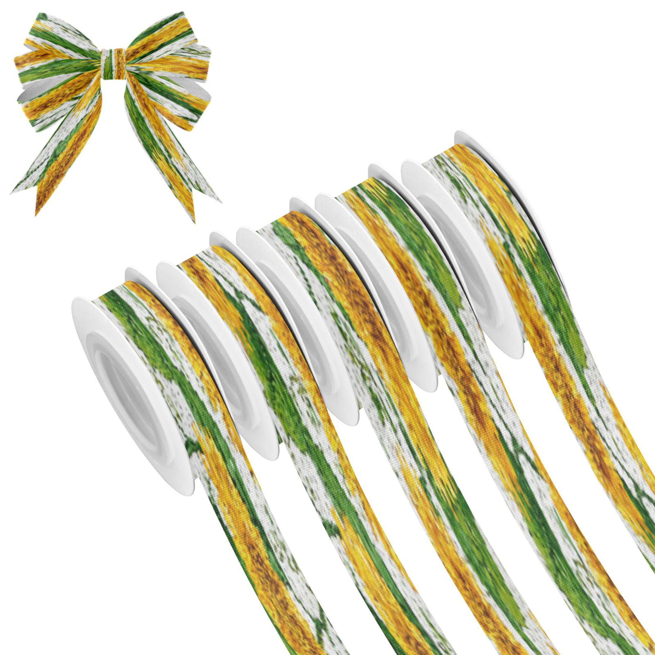 25-yard Christmas-Print Ribbon 5-Roll Pack Gift Wrapping/Holiday ...
