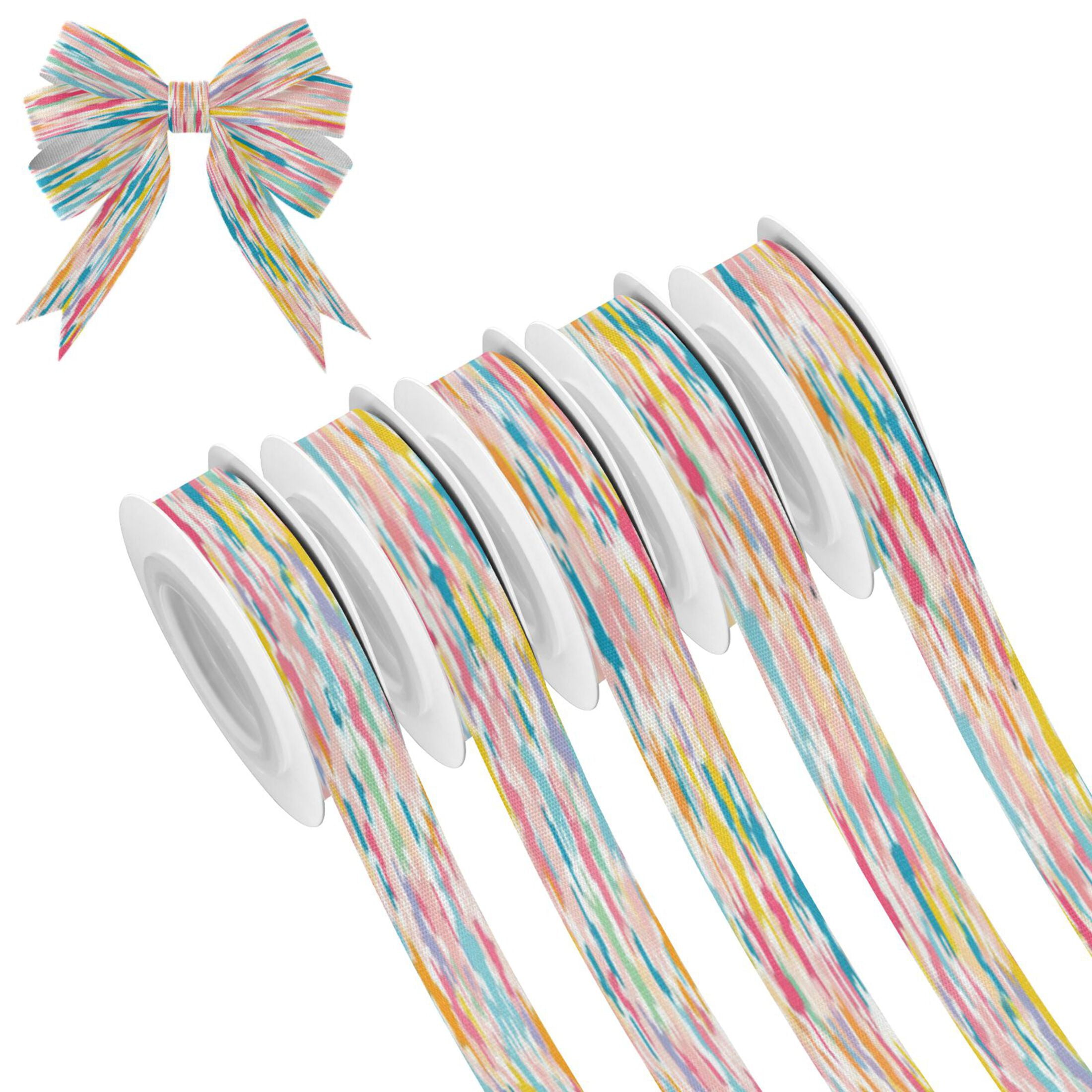 25-yard Christmas-Print Ribbon 5-Roll Pack Gift Wrapping/Holiday ...