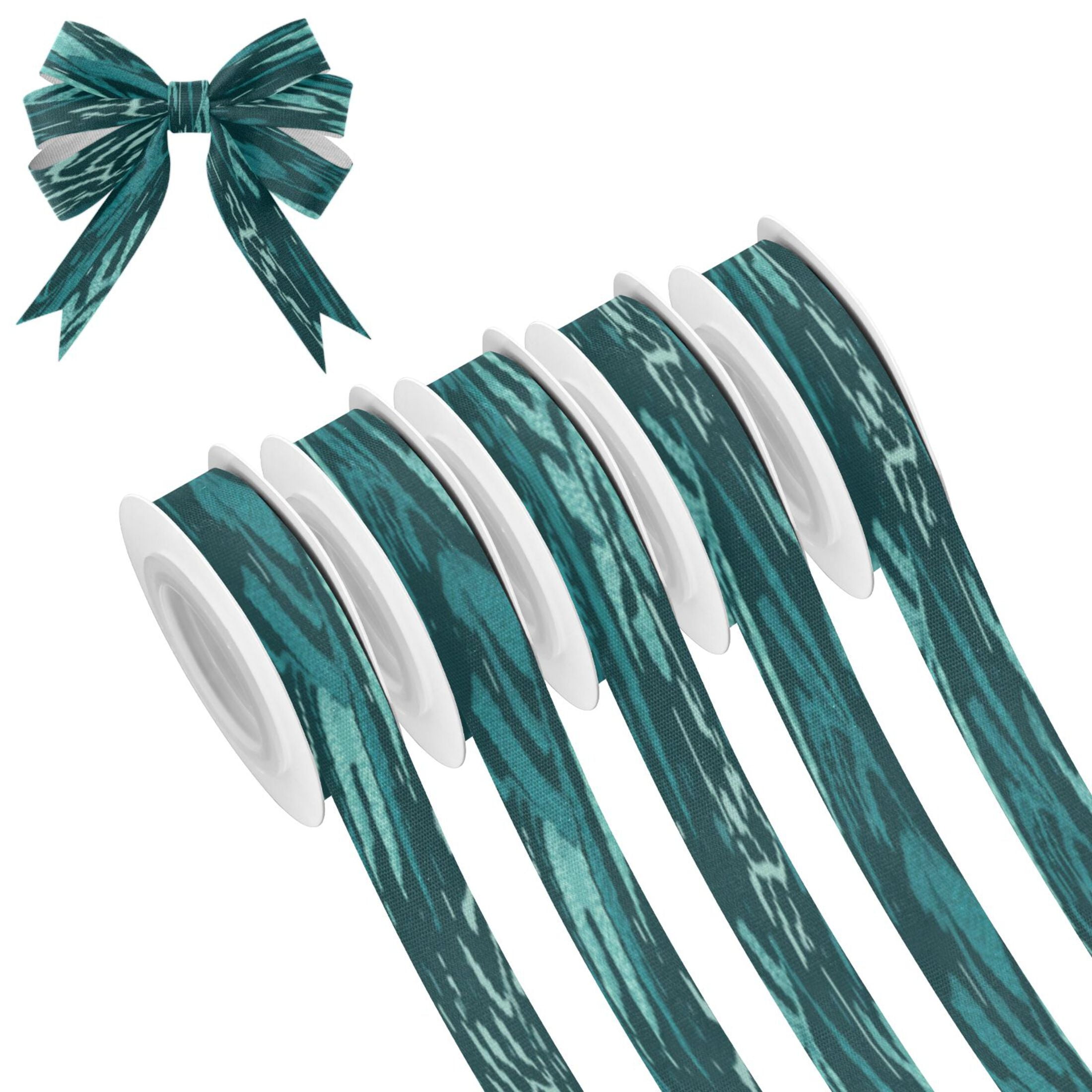 25-yard Christmas-Print Ribbon 5-Roll Pack Gift Wrapping/Holiday ...