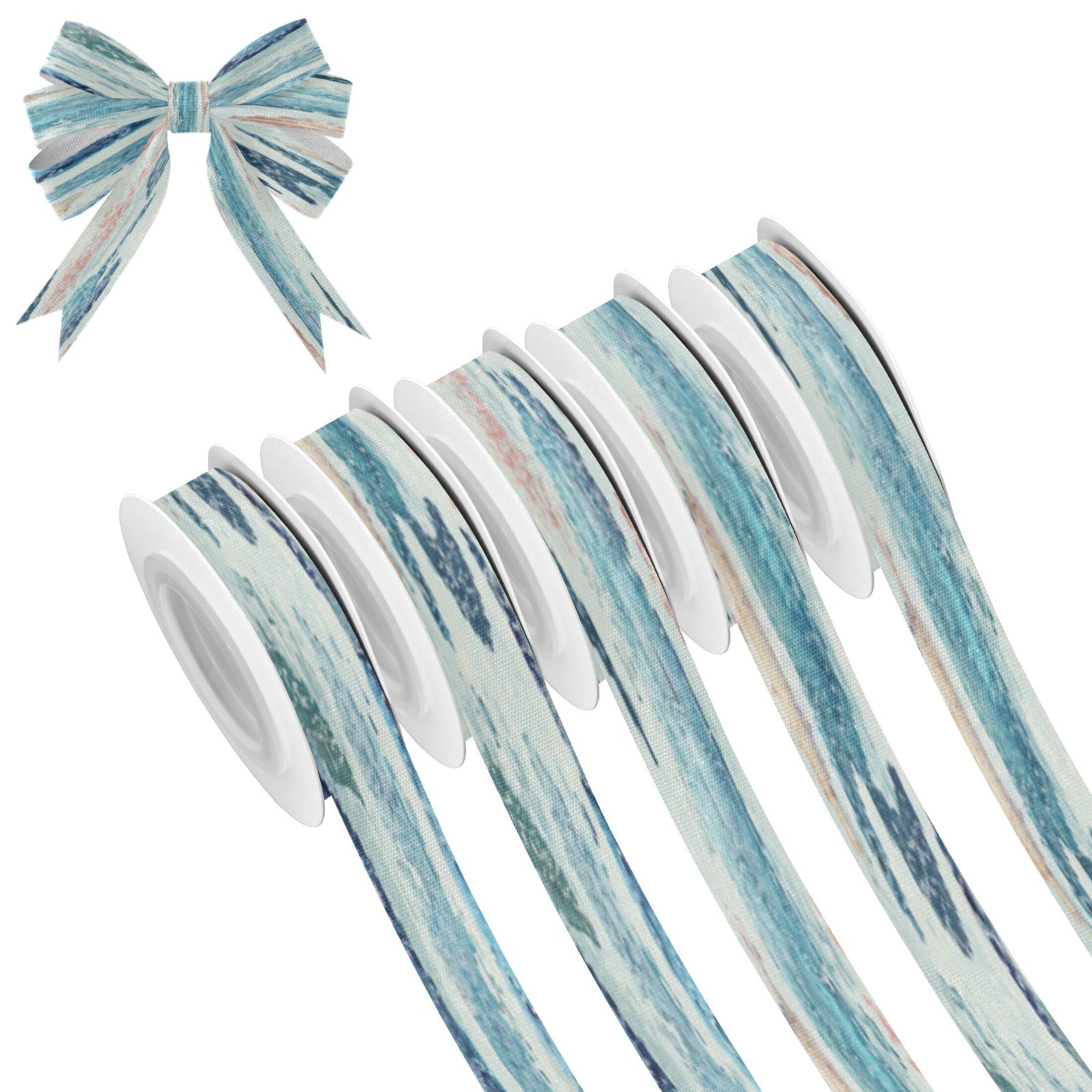 25-yard Christmas-Print Ribbon 5-Roll Pack Gift Wrapping/Holiday ...