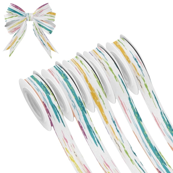 25-yard Christmas-Print Ribbon 5-Roll Pack Gift Wrapping/Holiday Decorations/DIY Crafts Cuttable Recyclable Design Sea Turtles