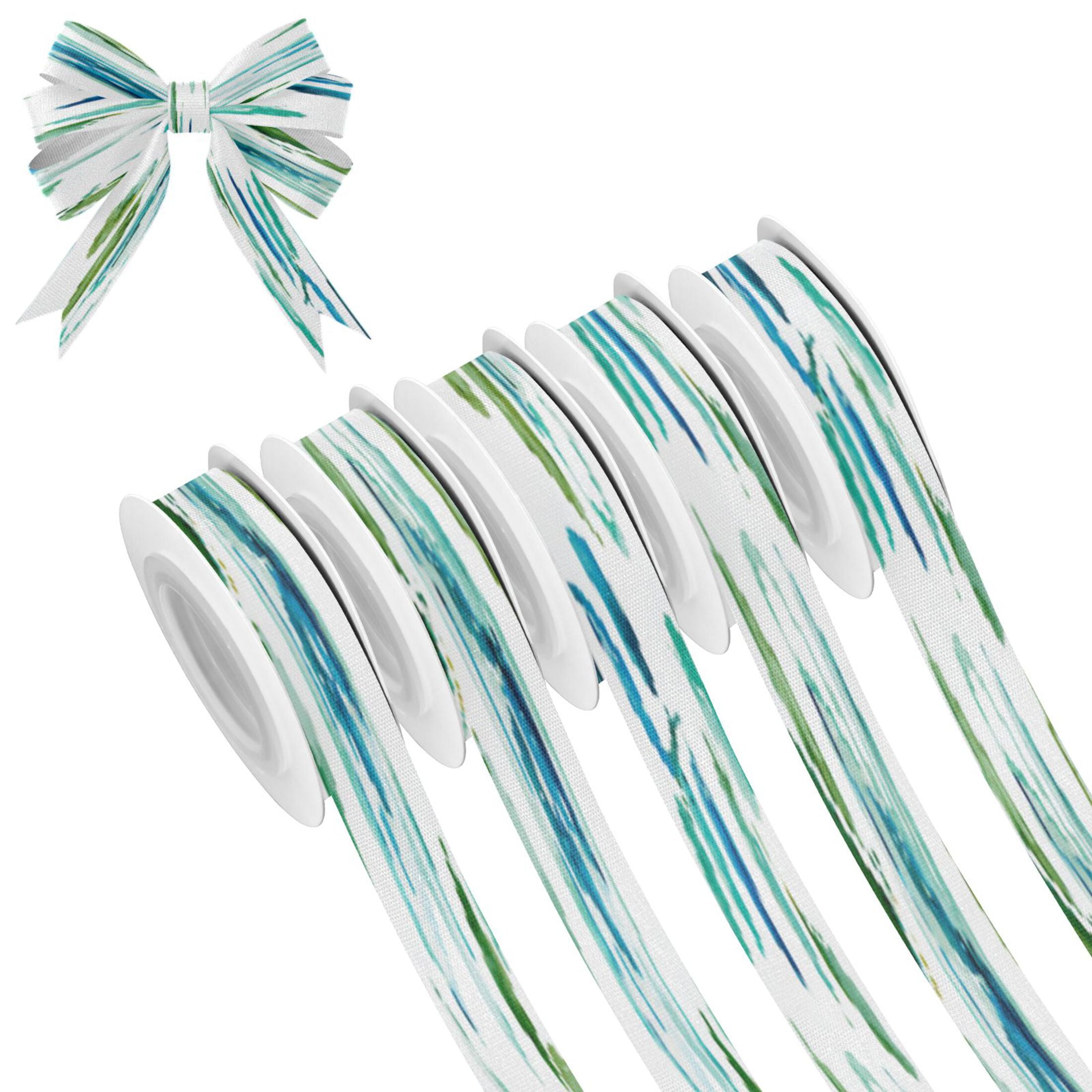 25-yard Christmas-Print Ribbon 5-Roll Pack Gift Wrapping/Holiday ...