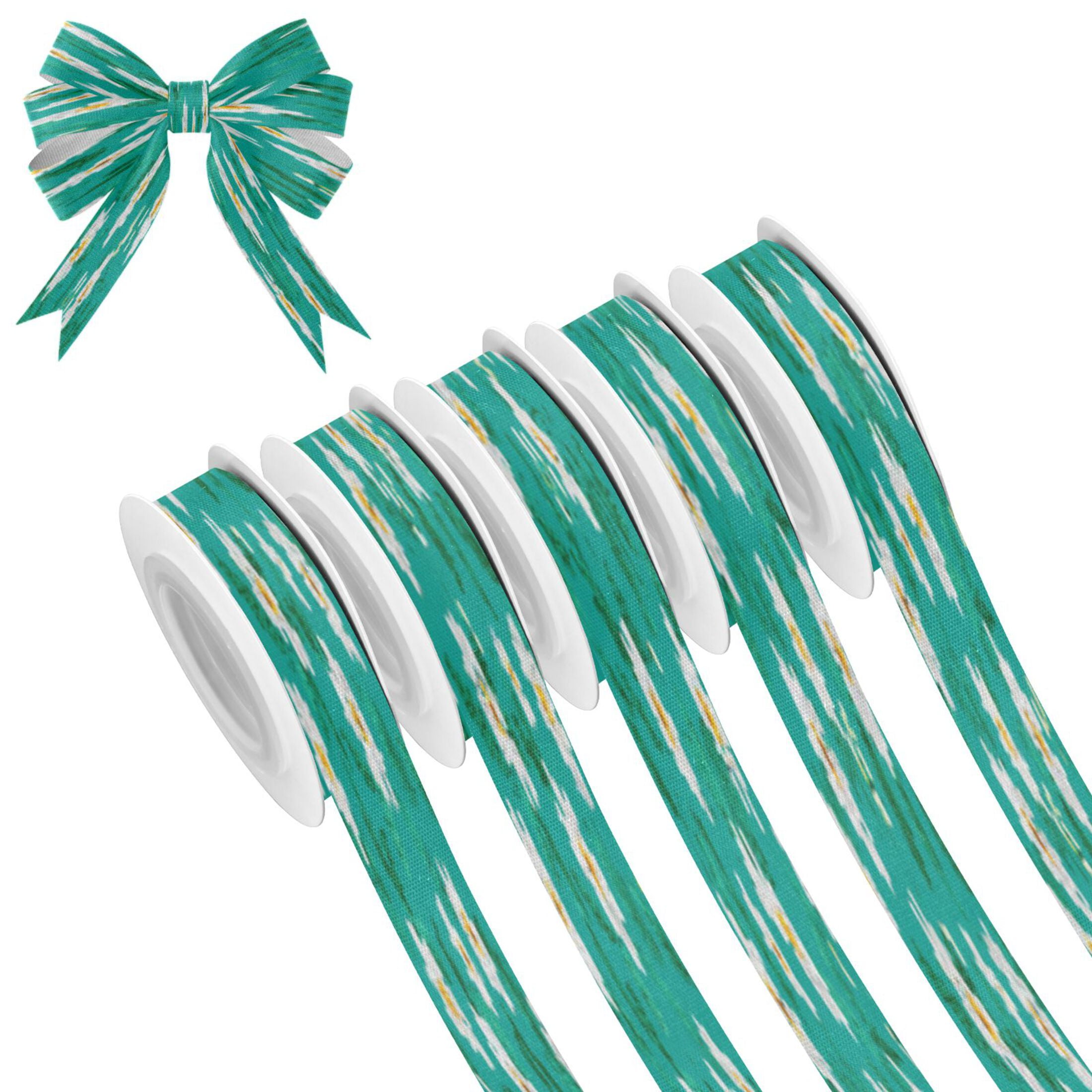 25-yard Christmas-Print Ribbon 5-Roll Pack Gift Wrapping/Holiday ...