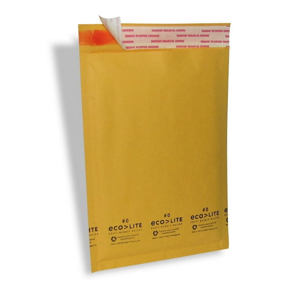 250 #0 6x10 Kraft Ecolite Bubble Mailers Padded Envelopes Bags CD DVD 6 x 10