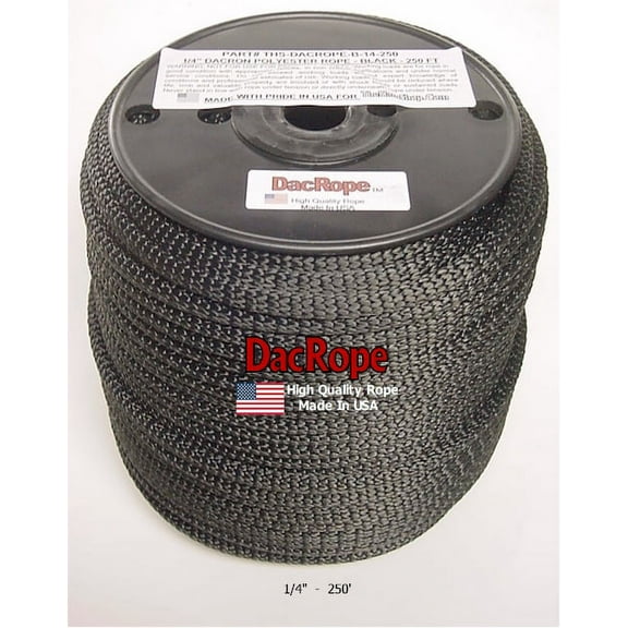 250' - 1/4" Ham Radio Antenna Support Rope - First Quality Polester Rope for, DIPOLE, Long Wire and other Antennas