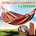 250*150cm Outdoor Camping Hammock Canvas Swing Chair Hanging Bed for 2