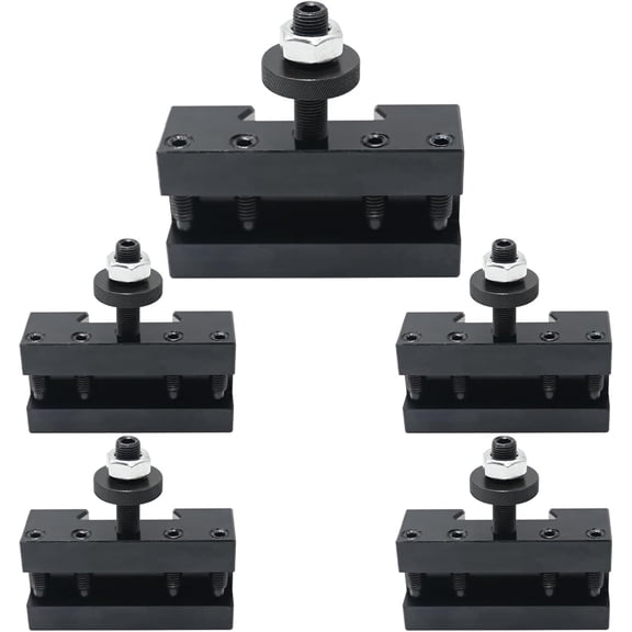 250-201 Quick Change Turning & Facing Lathe Tool Post Holder for BXA Tool Posts 250-200 or 250-222 (5 PCS)