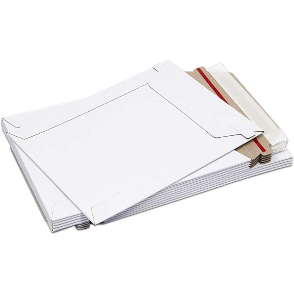 250 - 6" x 9" White CD/DVD Photo Ship Flats Cardboard Envelope Mailer Mailers