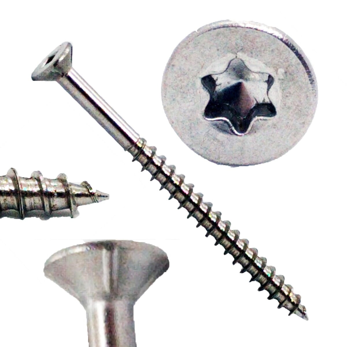 (250) #8 x 2-1/2" Stainless Steel Deck Screws Torx STAR