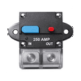 thumbnail image 1 of 250 Amp High Amp Marine Rated Circuit Breaker for Boat Trolling Motor with Manual Reset Switch, Water Proof, 12V- 48V DC, 1 of 5