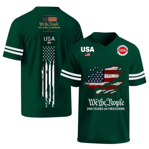 250 Anniversary Baseball Jersey Patriotic Shirts for Men USA 1776-2026 250Th Anniversary Merchandise 2026 Dark Green XL