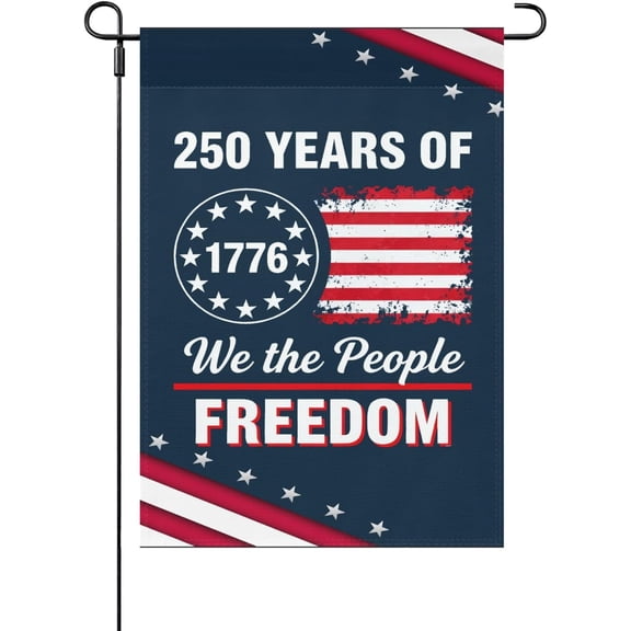 250 Anniversary Flag Garden Flag Art Banner Farmhouse 12×18in
