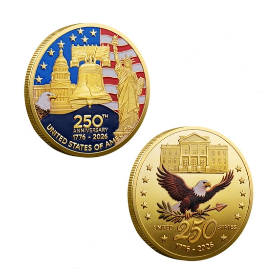 250 Anniversary Keepsake, USA 250th Anniversary Commemorative Keepsake, 1776-2026 Patriotic Decorative Figurine Ornaments, Historical Collectible Room Showcase Decoration, 1.6In