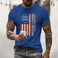 thumbnail image 1 of 250 Anniversary T Shirts for Men Fourth Of July Usa Flag Print Short Sleeve Crew Neck Tshirt Big and Tall Classic Fit Home Wear Soft Tees, Blue, #01 Blue, 1 of 5